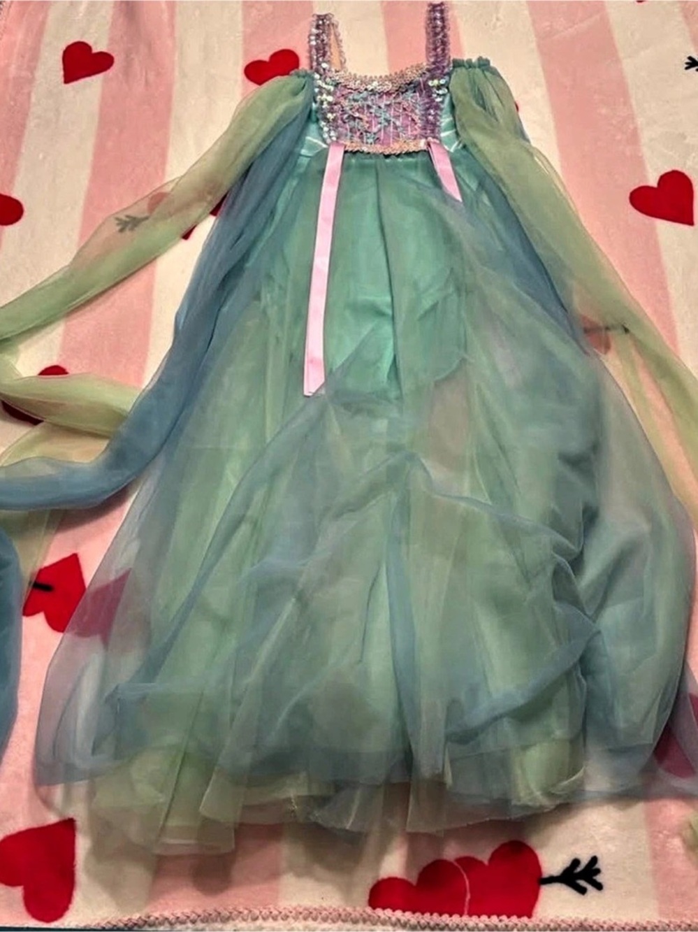 Disney Elsa Costume for Kids – Frozen Green & Pink Formal Dress
